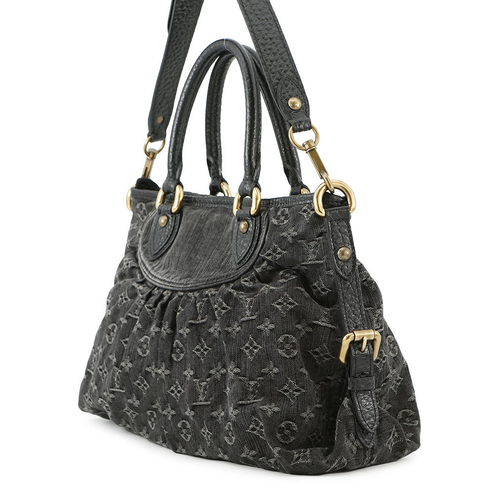 Louis Vuitton Monogram Cabby Black Neo Denim Handbag Shoulder